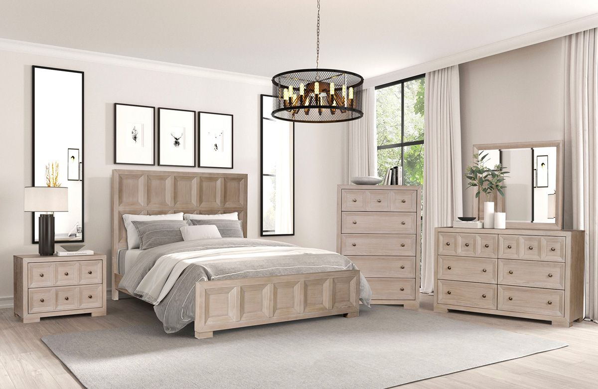 Aristocrat Natural Finish Bedroom Set