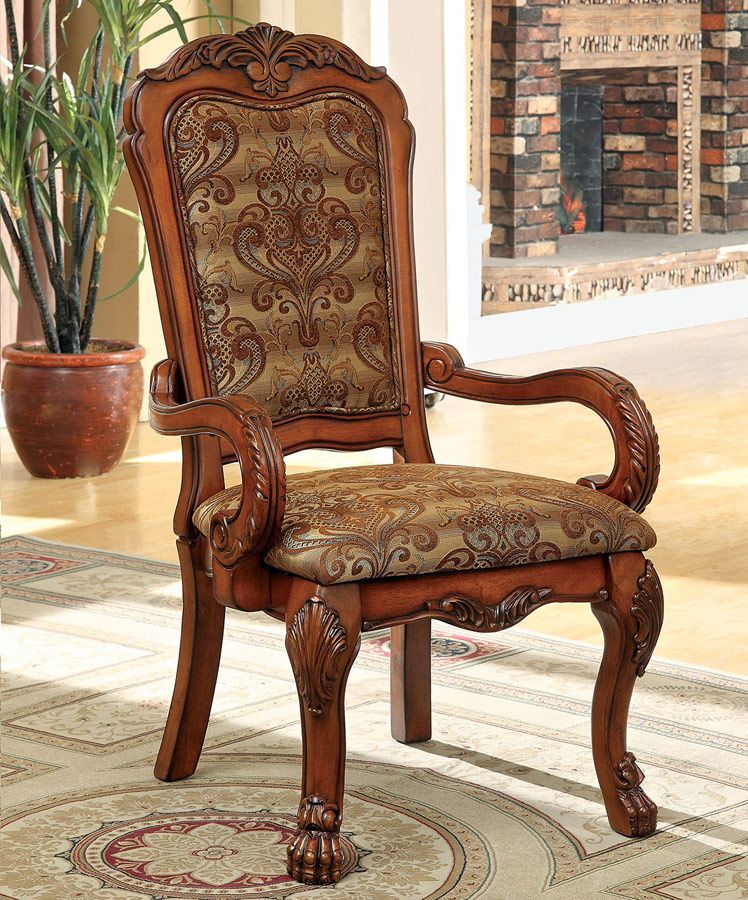 Armand Antique Oak Finish Arm Chair