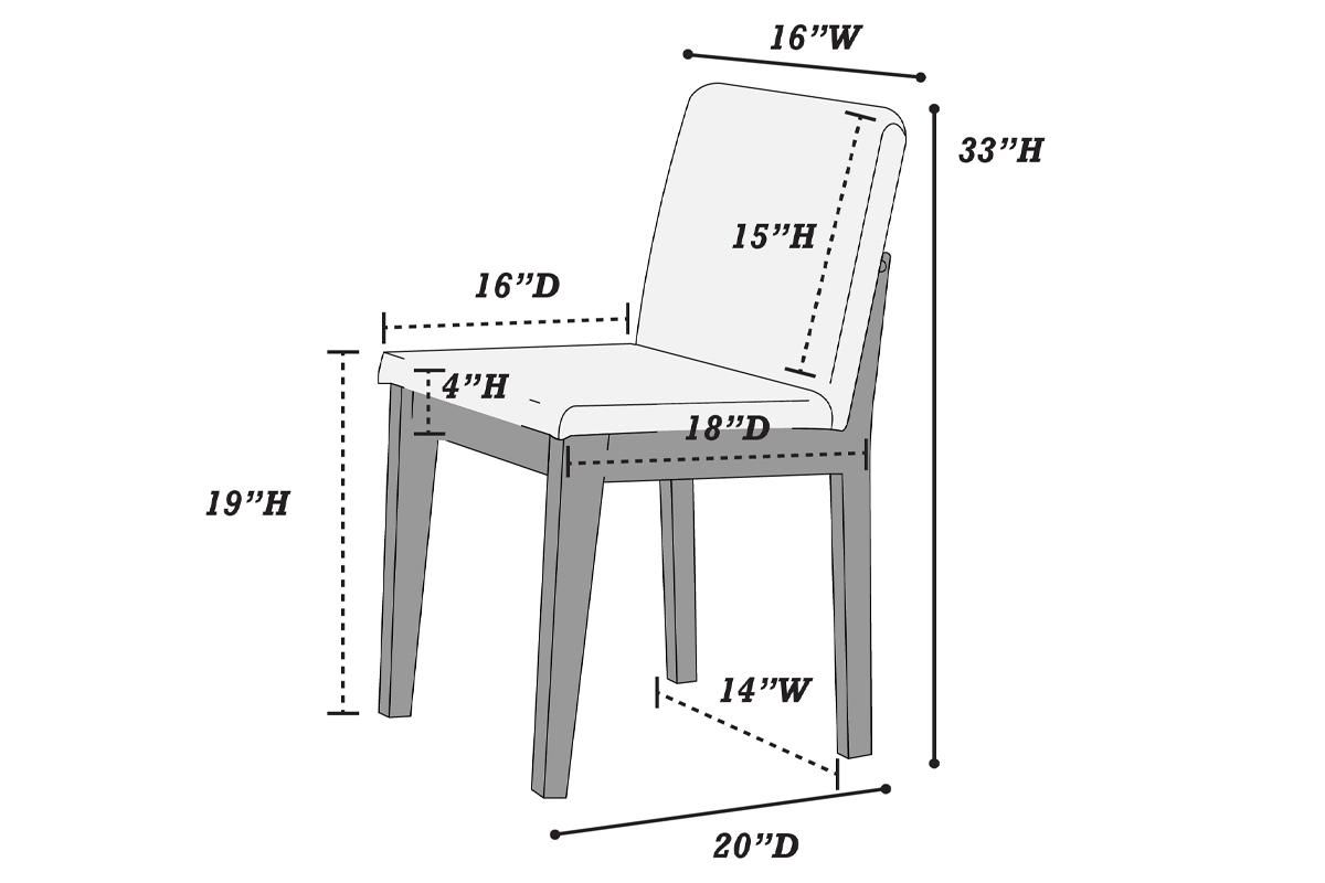 Arsho Dining Chair Dimensions