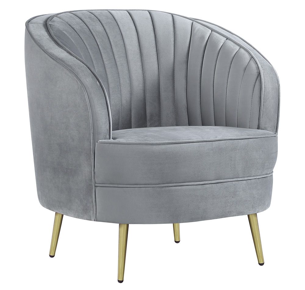 Asher Modern Chair With Gold Legs