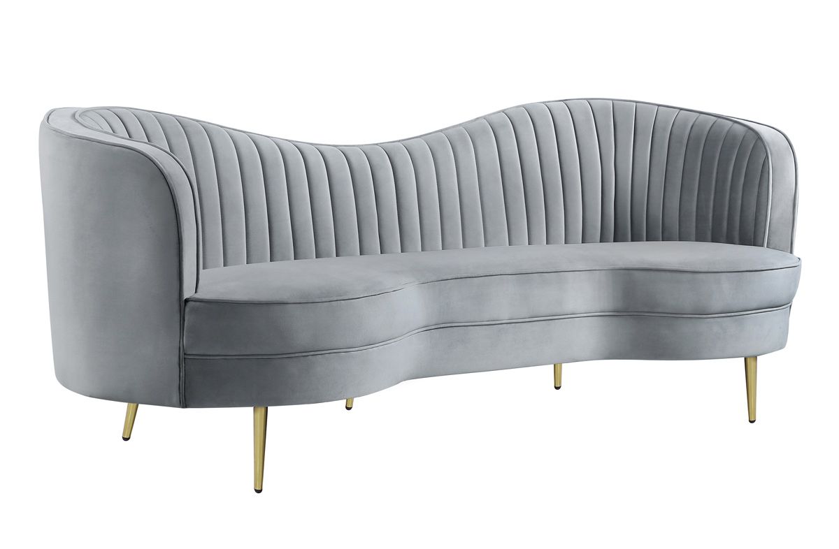 Asher Modern Sofa With Gold Legs