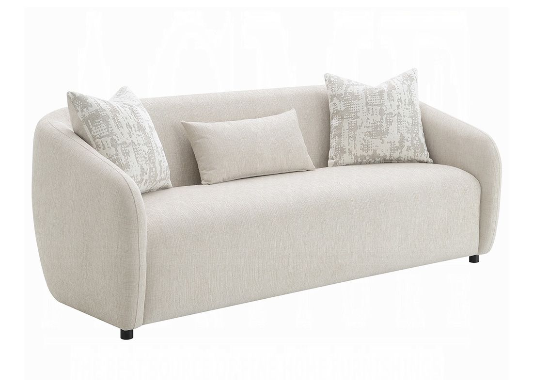 Ashford Beige Linen Modern Sofa