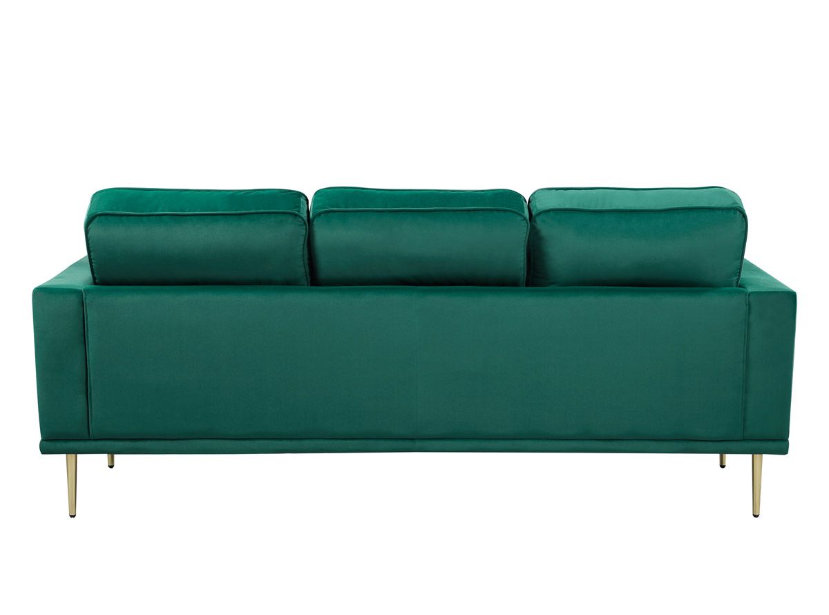 Ashford Green Velvet Sofa Back