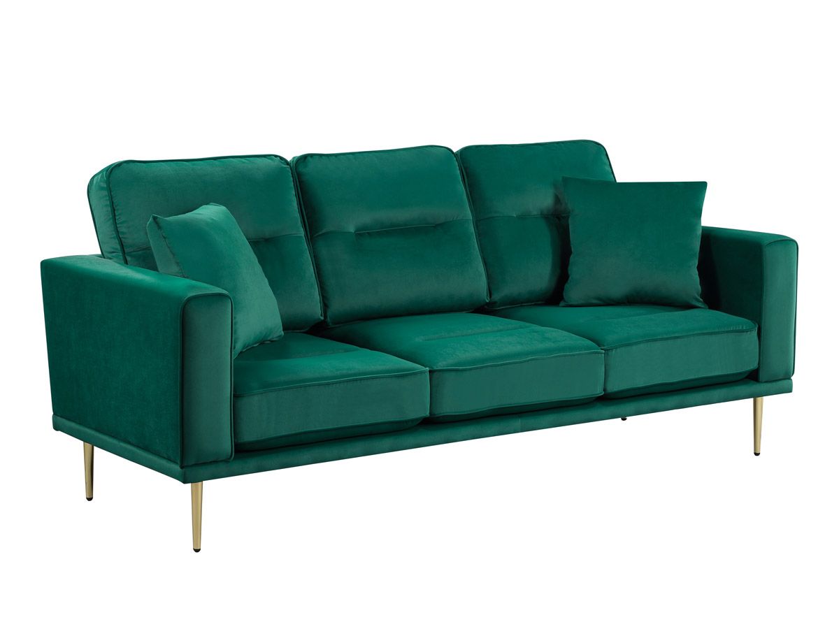 Ashford Green Velvet Sofa