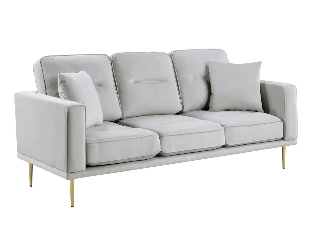 Ashford Light Grey Velvet Sofa