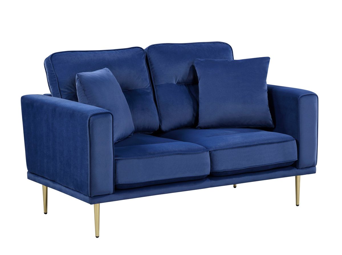 Ashford Blue Velvet Loveseat