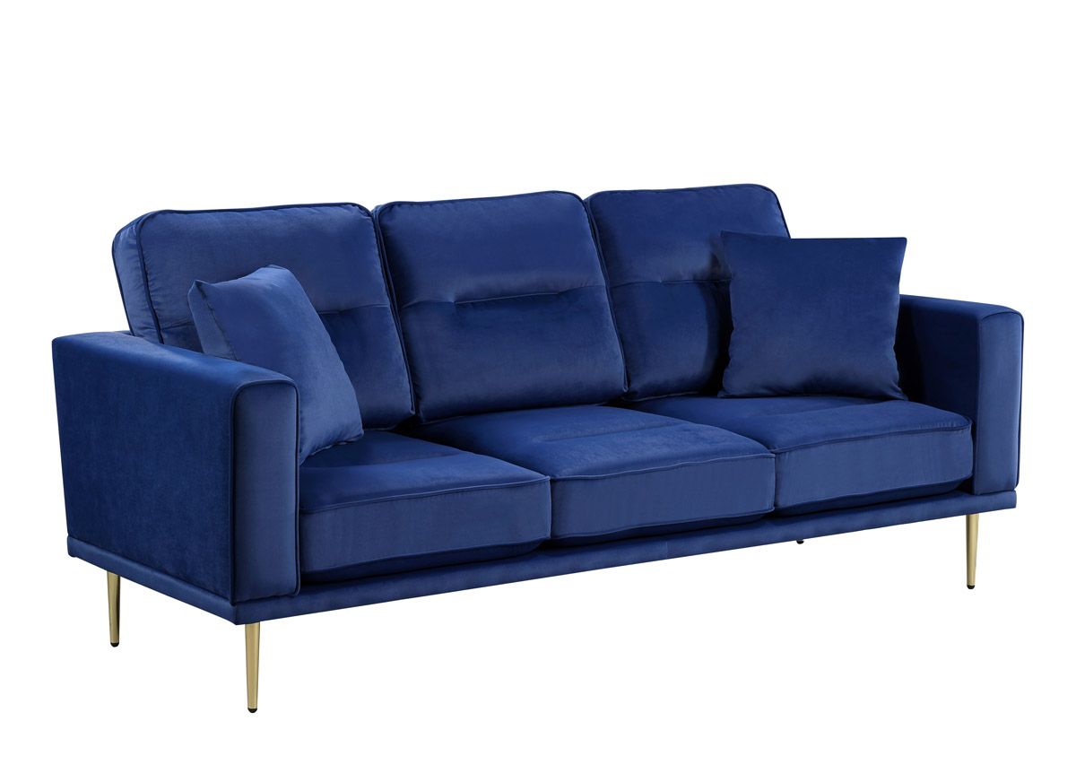 Ashford Blue Velvet Sofa