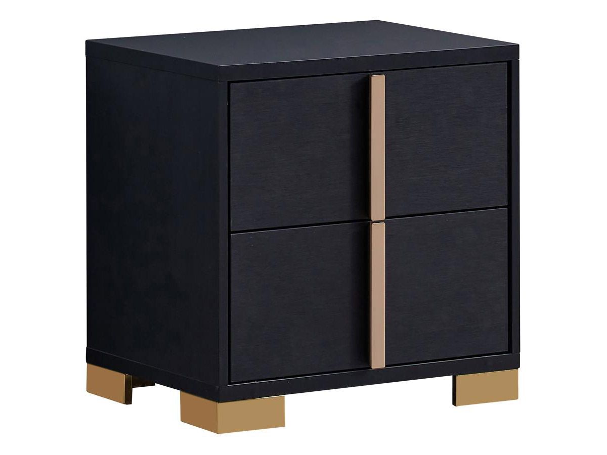 Astrid Black Finish Night Stand