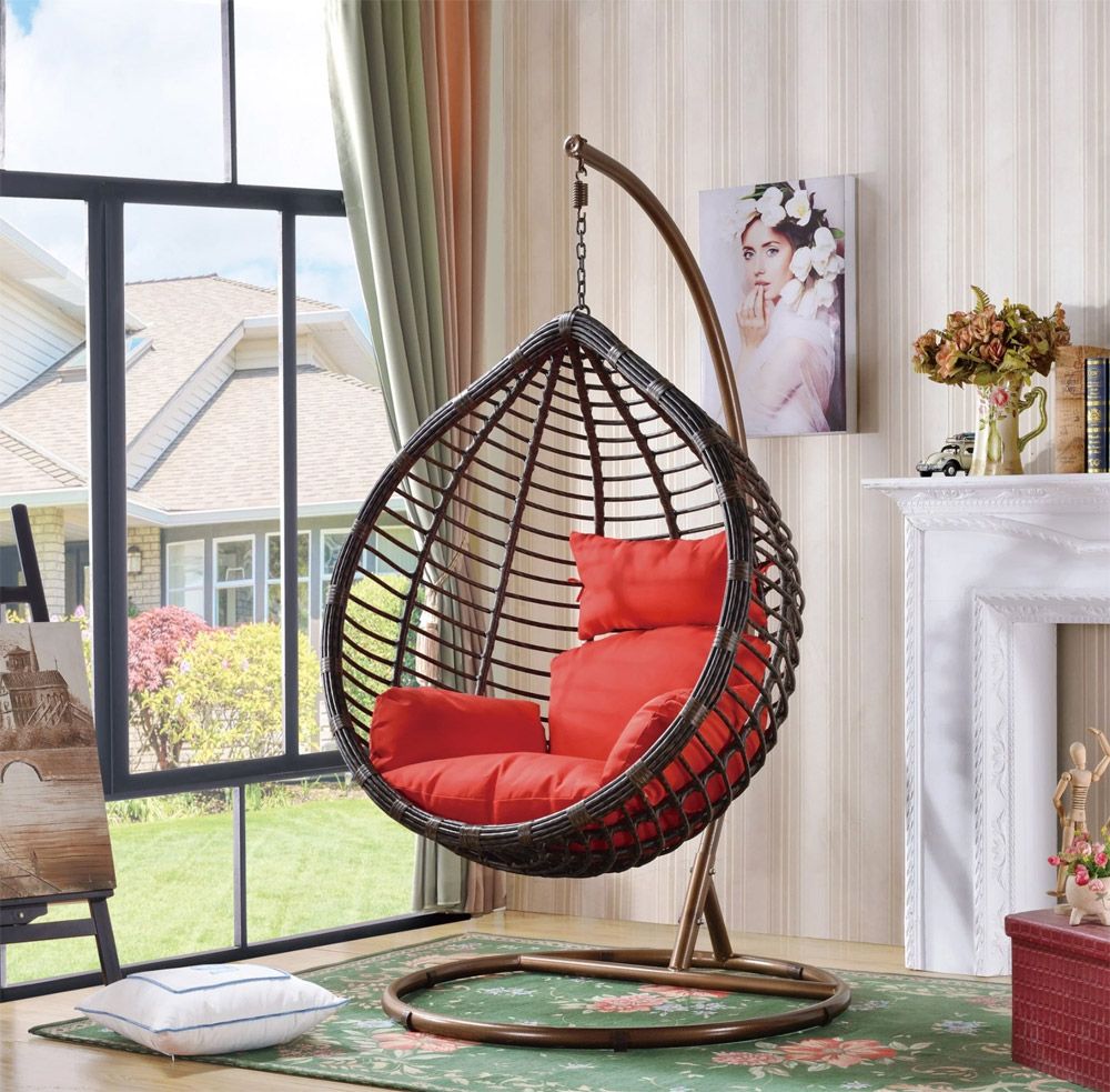 Audra Red Outdoor Swing Chair