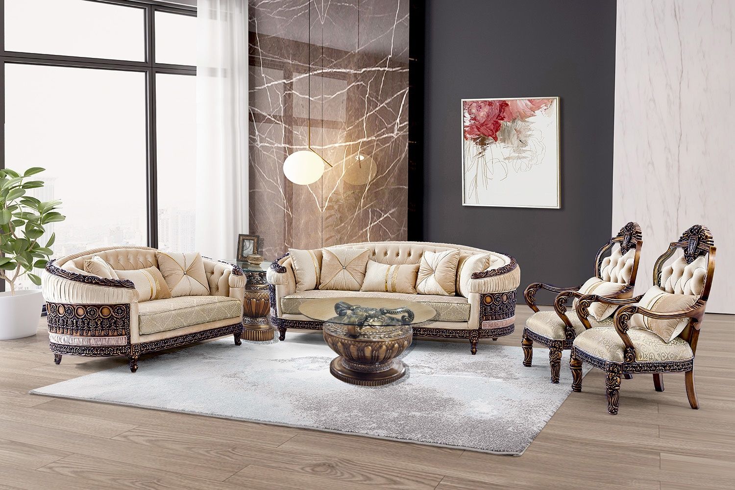 Avasty Luxury Traditional Style Sofa Collection