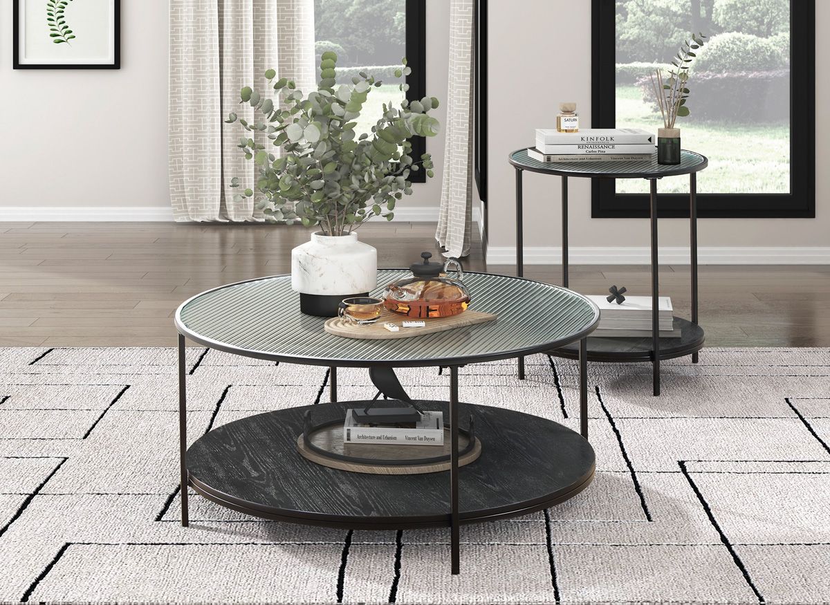 Axel 2-Piece Round Coffee Table Set