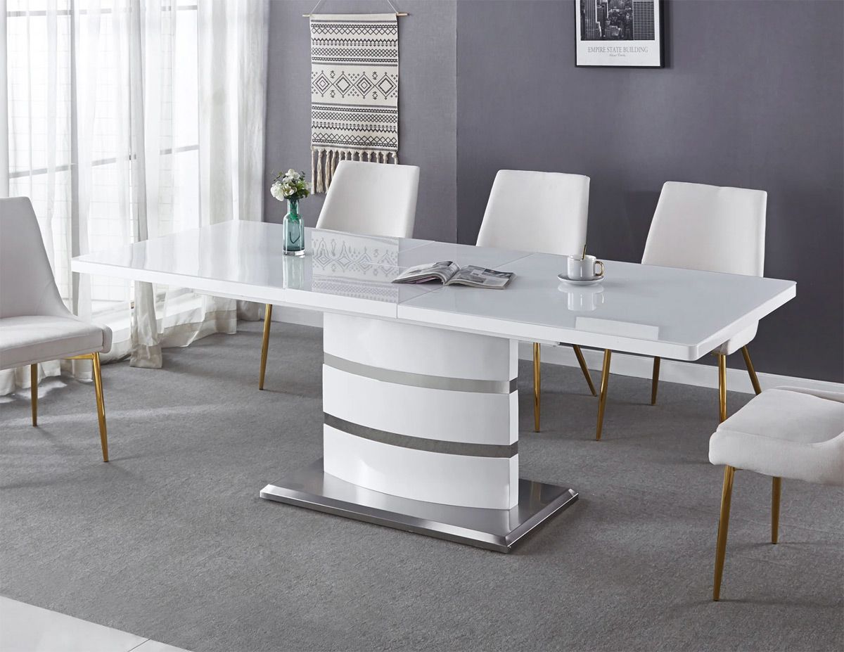 Bacarda Modern Dining Table Extended