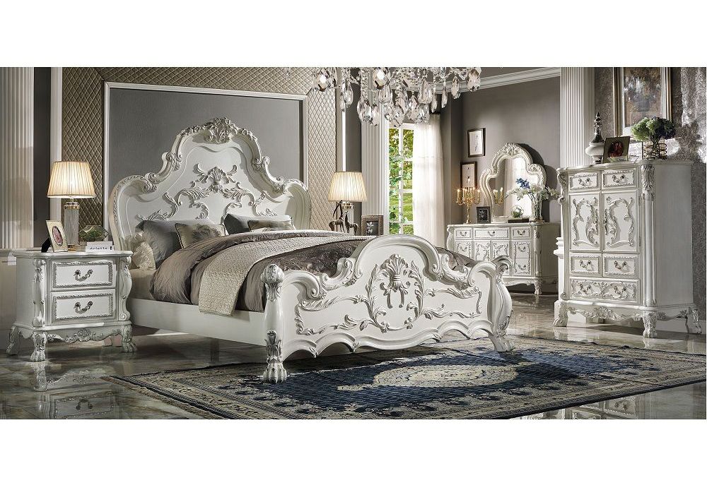 Dresden Victorian Style Bedroom White Finish