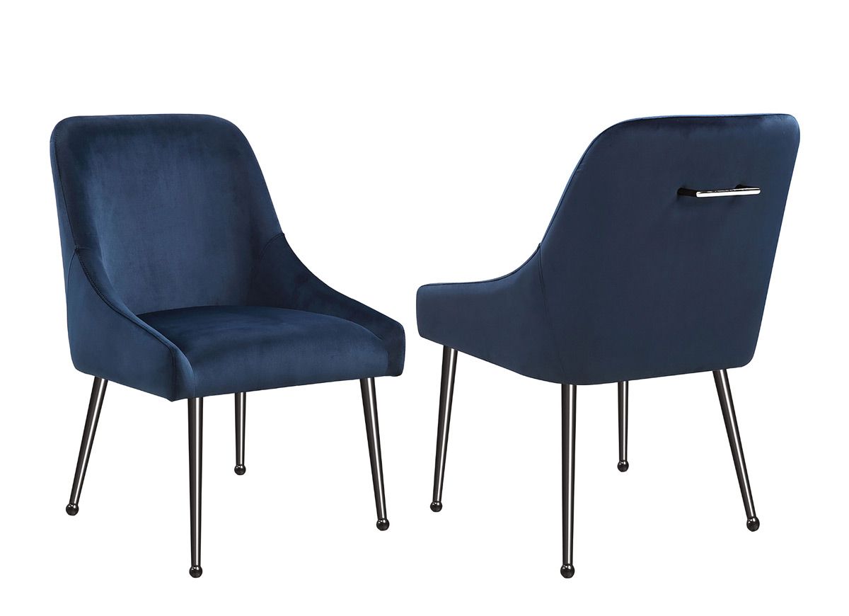 Beatrix Blue Velvet Dining Chairs