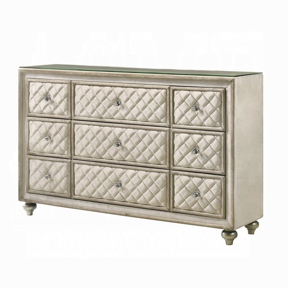 Beijing Beige Velvet Dresser