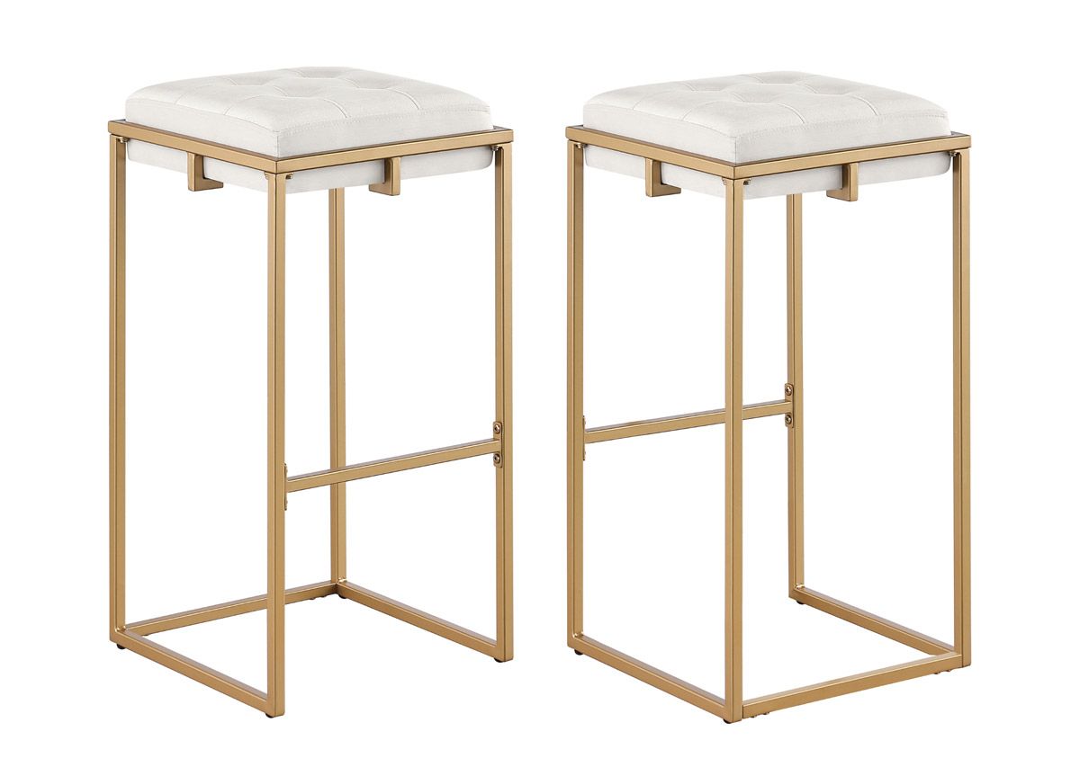 Belo Beige Velvet Bar Stools