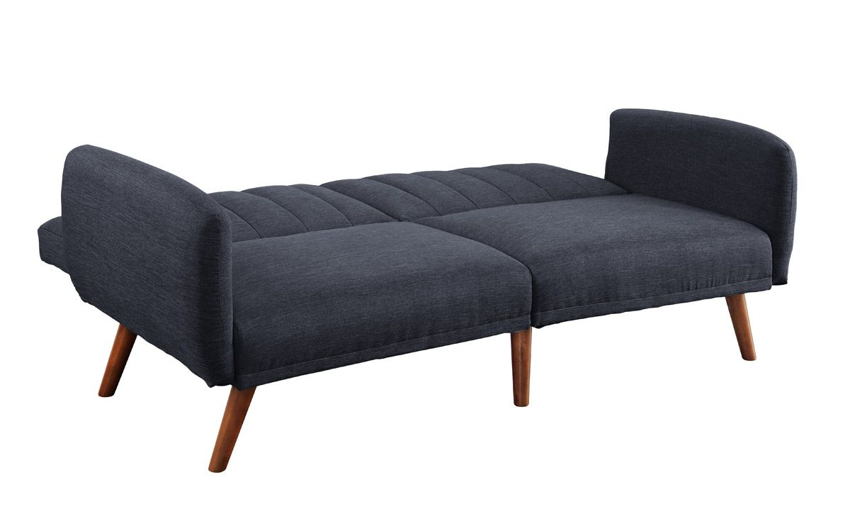 Bern Futon Sleeper Charcoal Linen