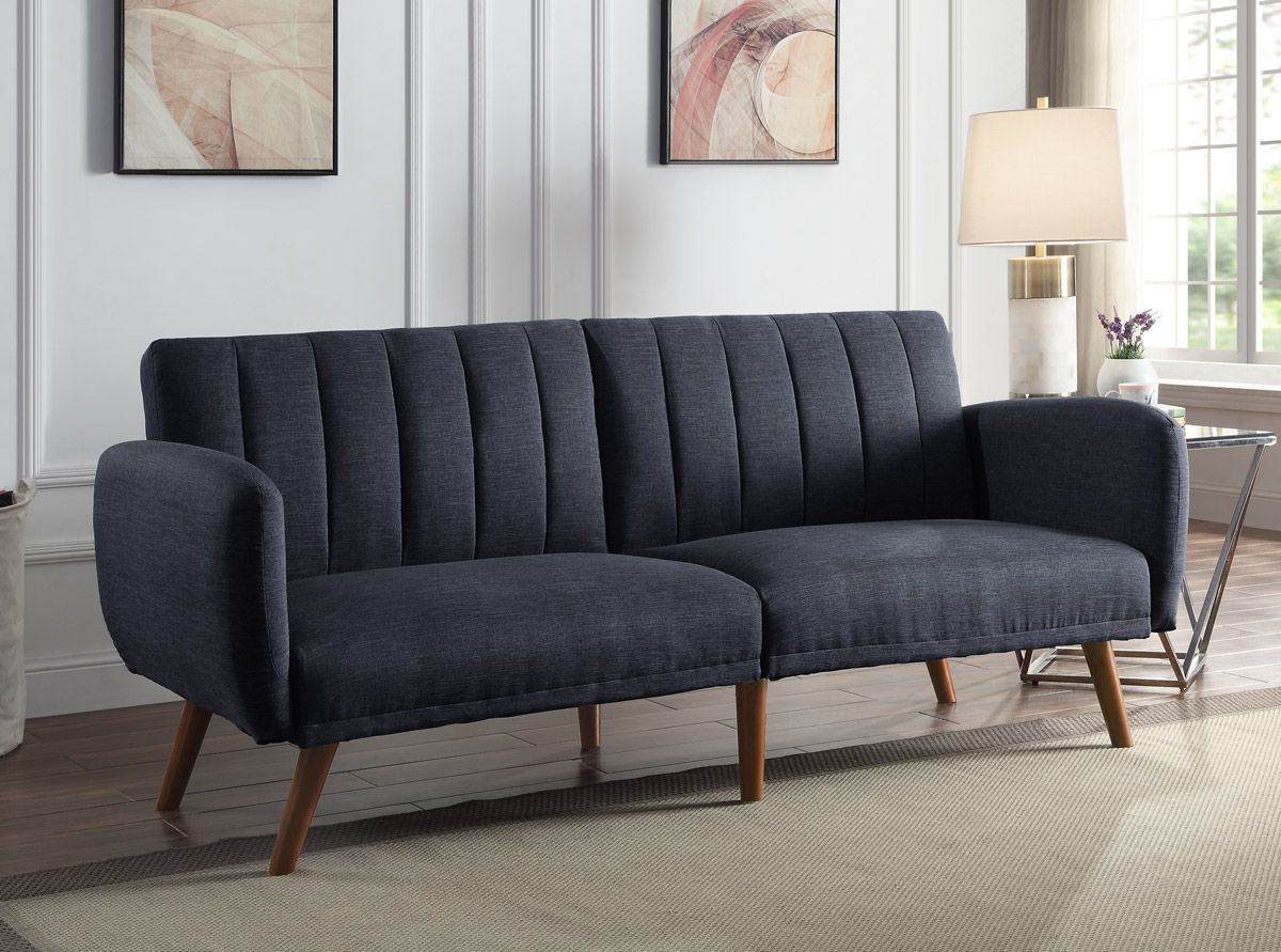 Bern Futon Charcoal Linen