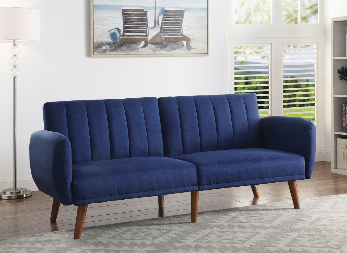 Bern Navy Linen Futon