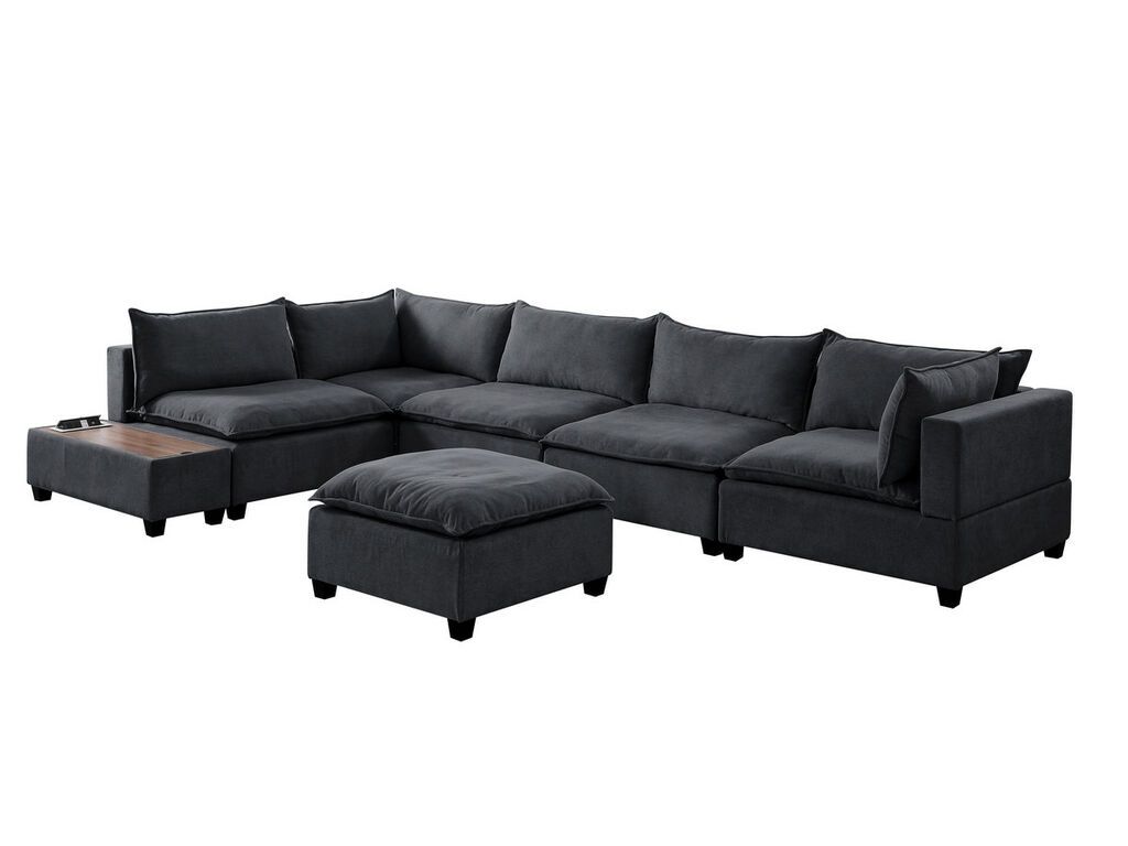 Bernard Dark Grey Modular Sectional Setup