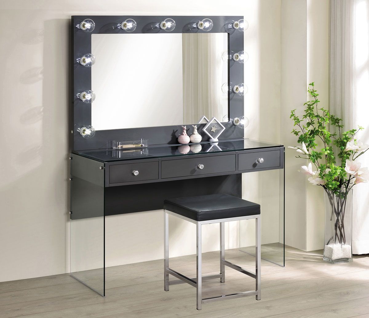 Bernice Modern Vanity Set With LED Mirror