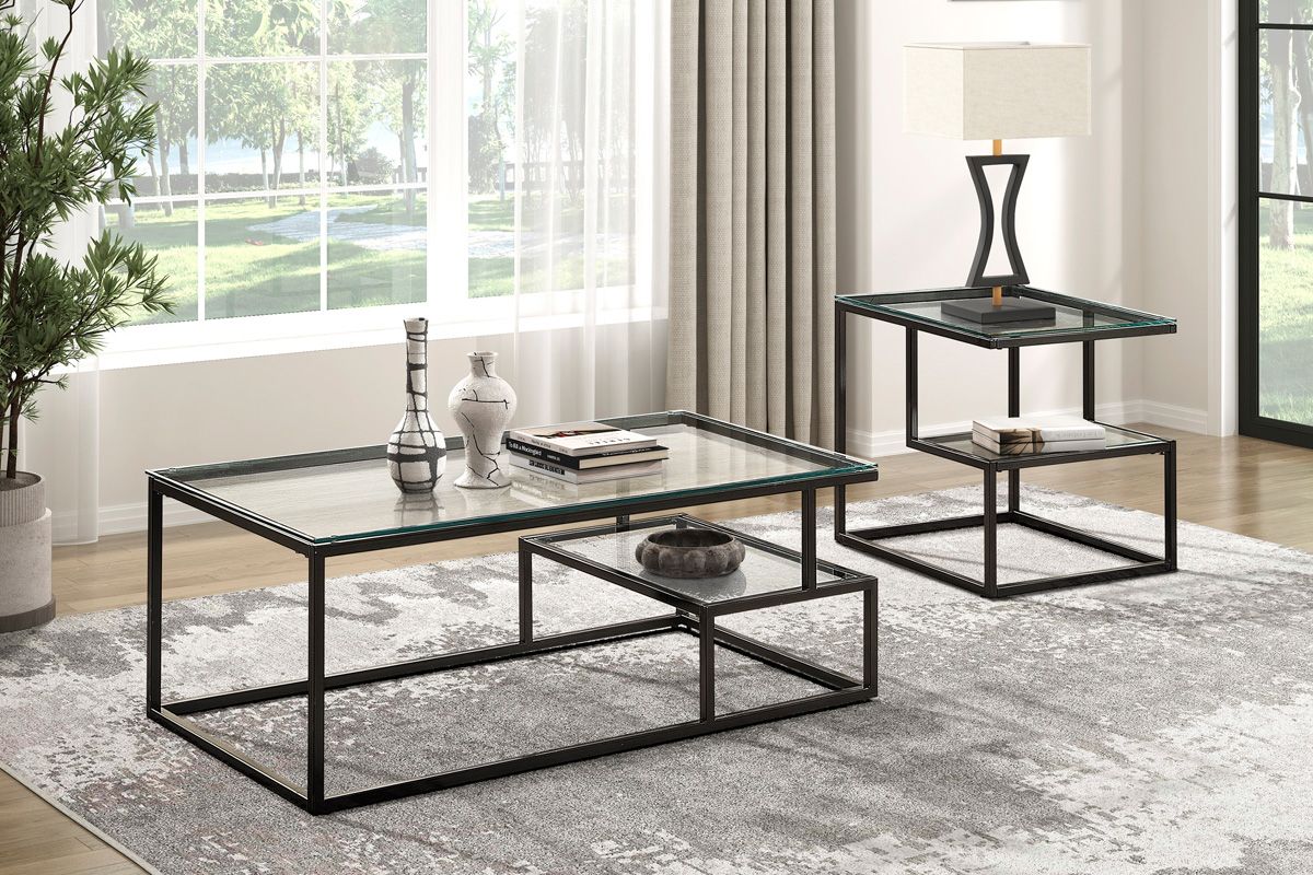 Bethanie Modern Coffee Table Black Finish