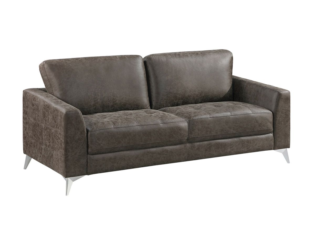 Bine Brown Microfiber Sofa