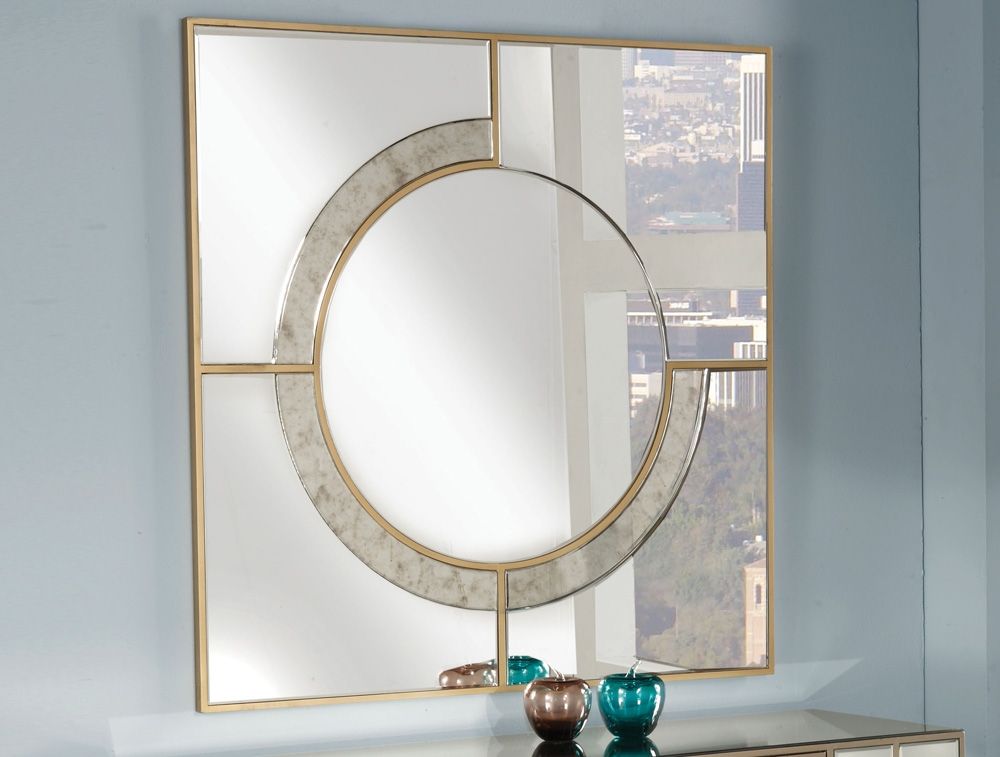 Blackshale Gold Trim Wall Mirror