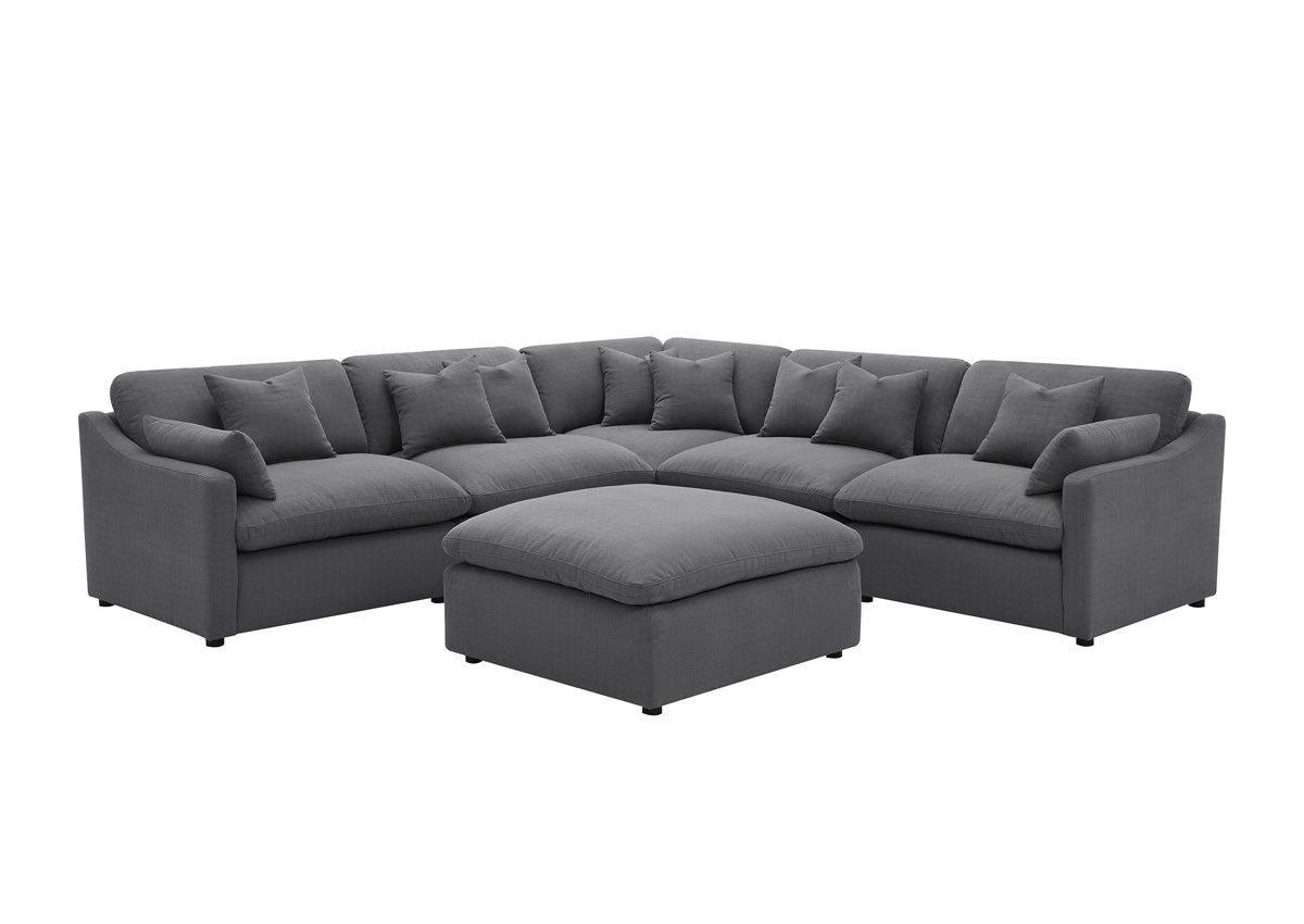 Blaze Charcoal Modular Sectional With Deep Seats