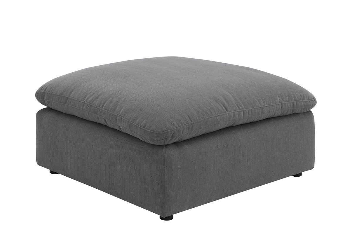 Blaze Charcoal Linen Ottoman