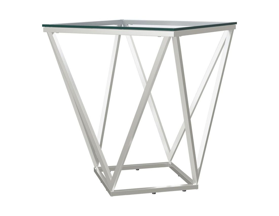 Boga Square Glass Top End Table