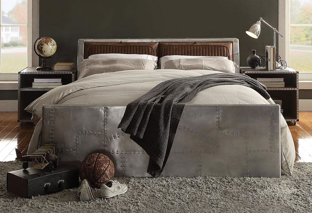 Bomber Aluminum Bed With Night Stands