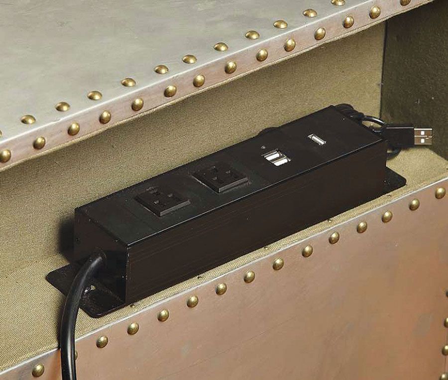 Bomber Night Stand Power Outlet