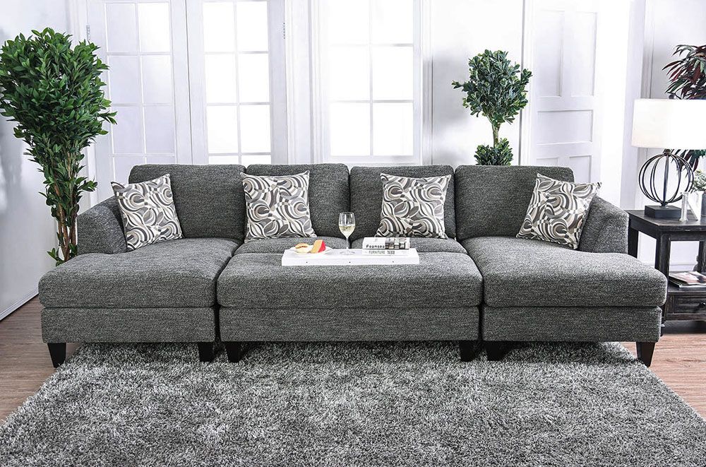 Bonaparte Gray Chenille Sectional