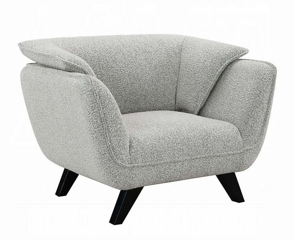 Bourlette Grey Boucle Modern Chair