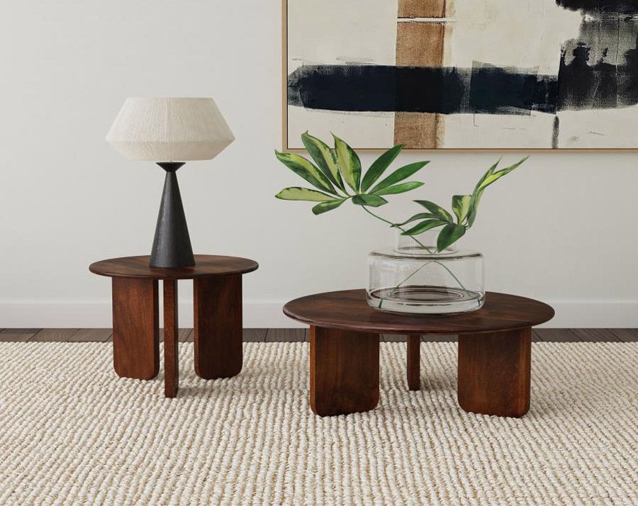 Bravo Solid Mango Wood Coffee Table Set