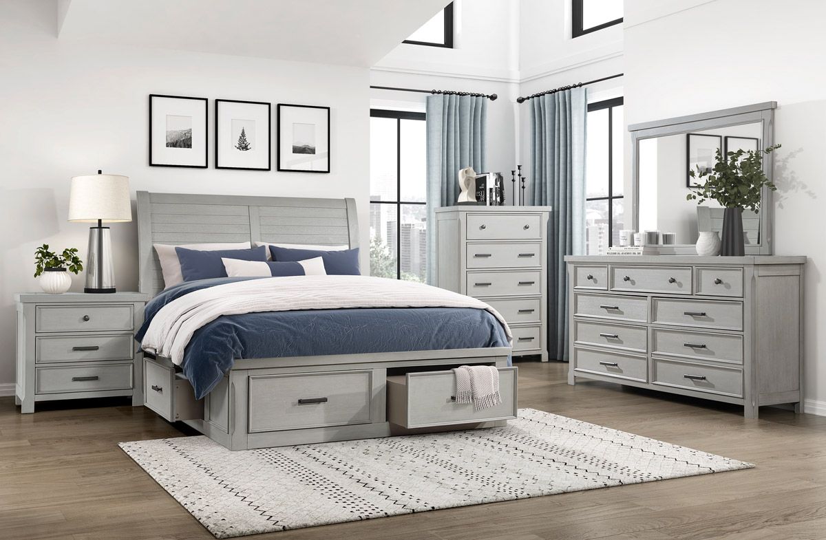 Brickell Grey Finish Bedroom Set