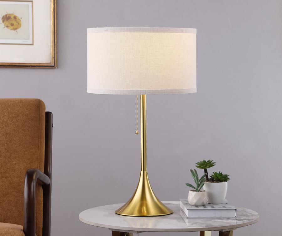 Britt Drum Shade Metal Table Lamp Gold