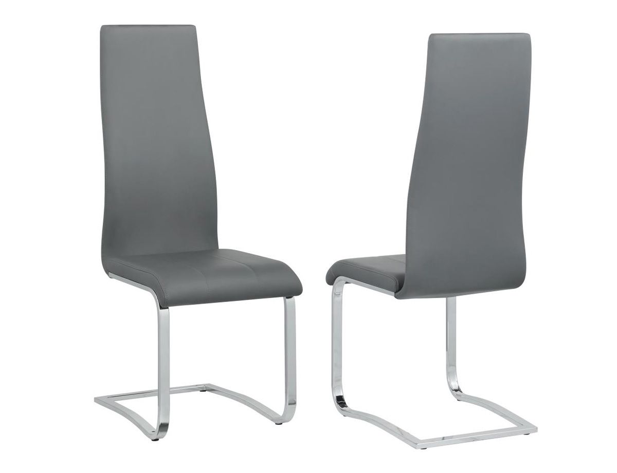 Bryn Grey Leather Dining Chairs