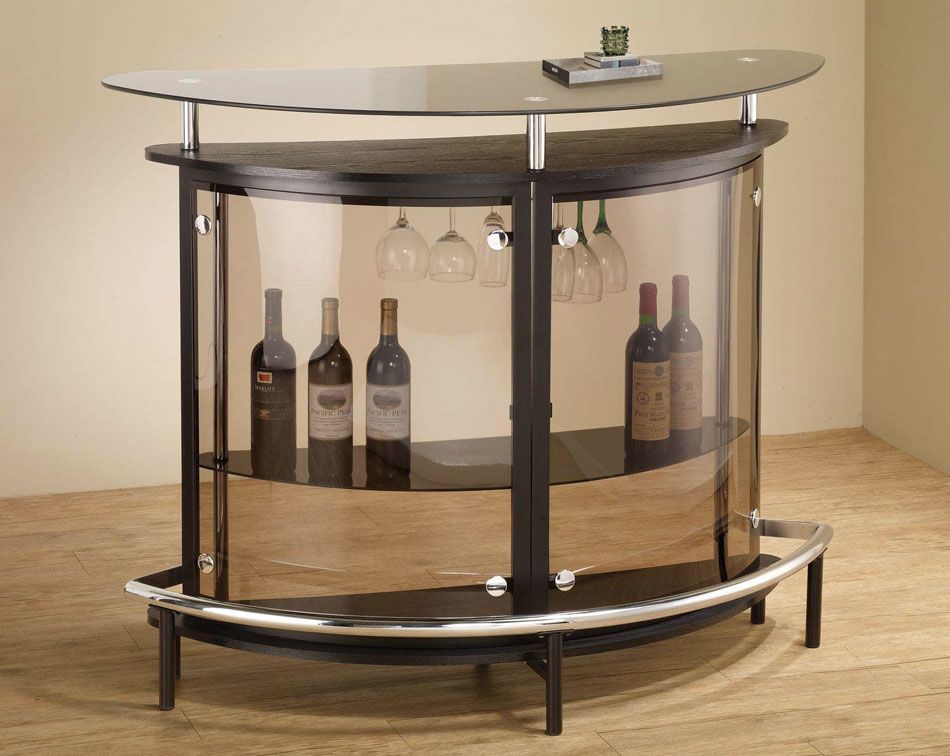 Burton Black Finish Bar Table