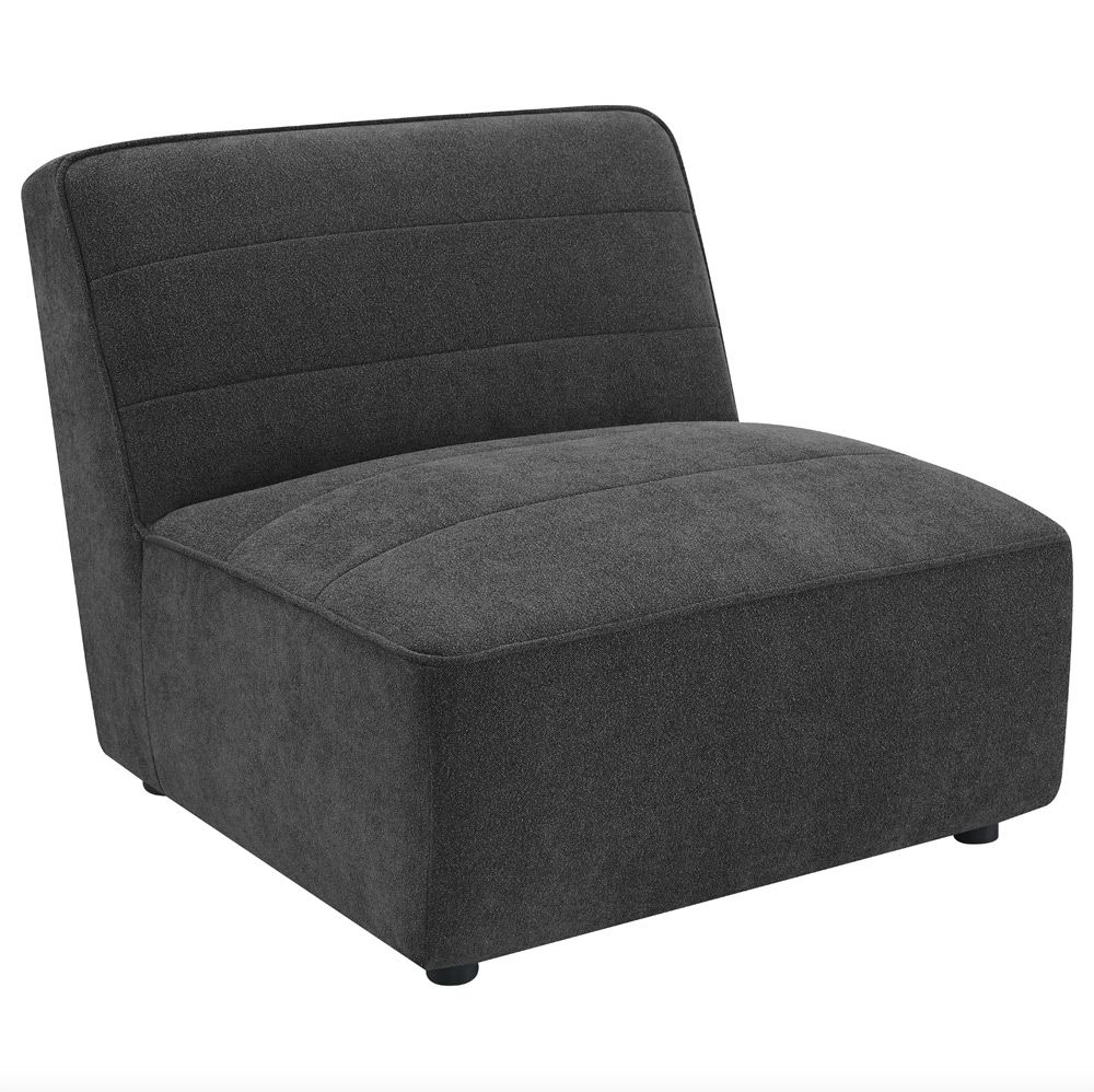 Calipso Charcoal Boucle Modular Armless Chair