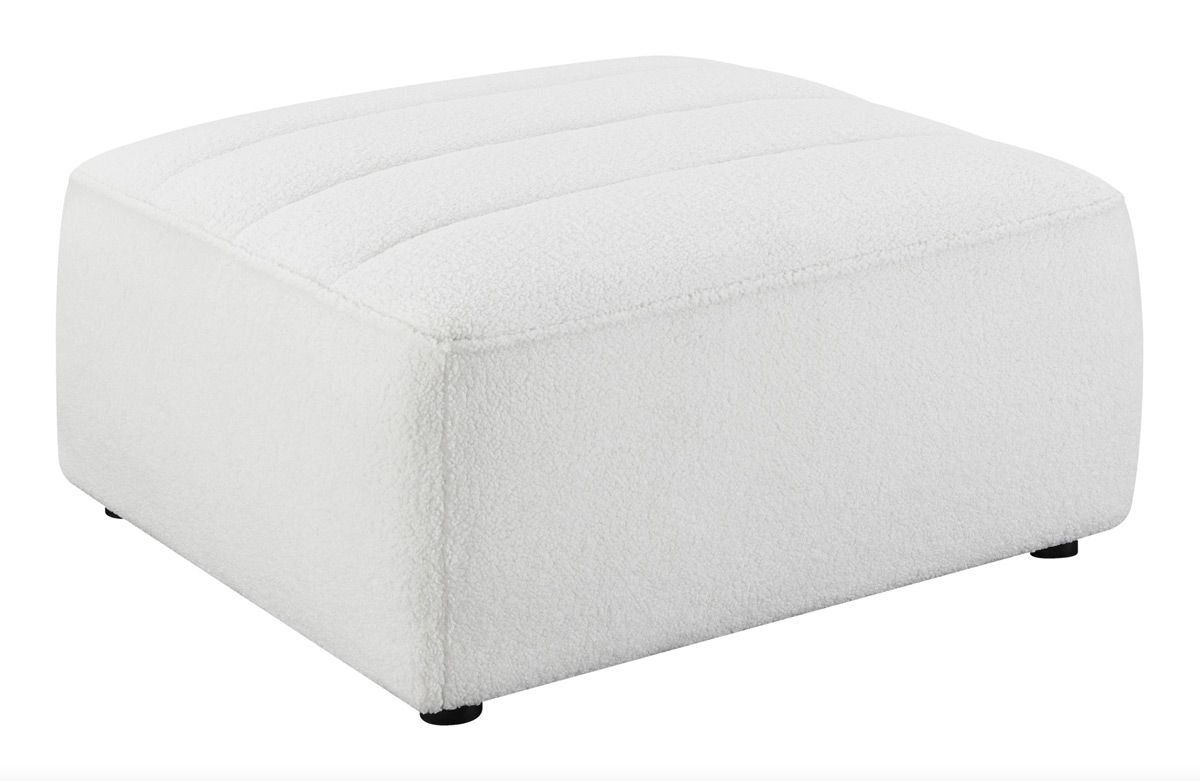 Calipso Ivory Sherpa Modular Ottoman