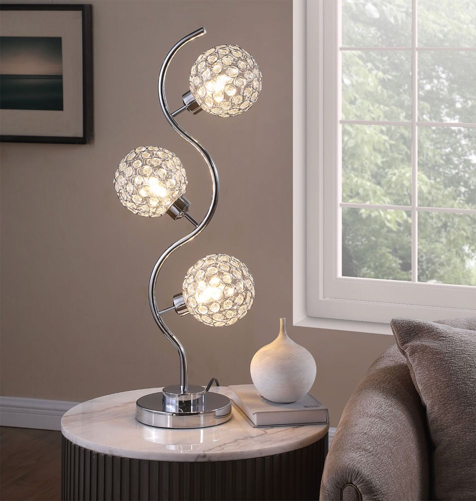 Camarillo 3-light Curvy Metal Table Lamp