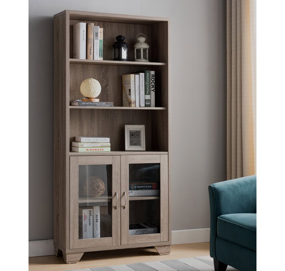 Camden Rustic Taupe Bookcase