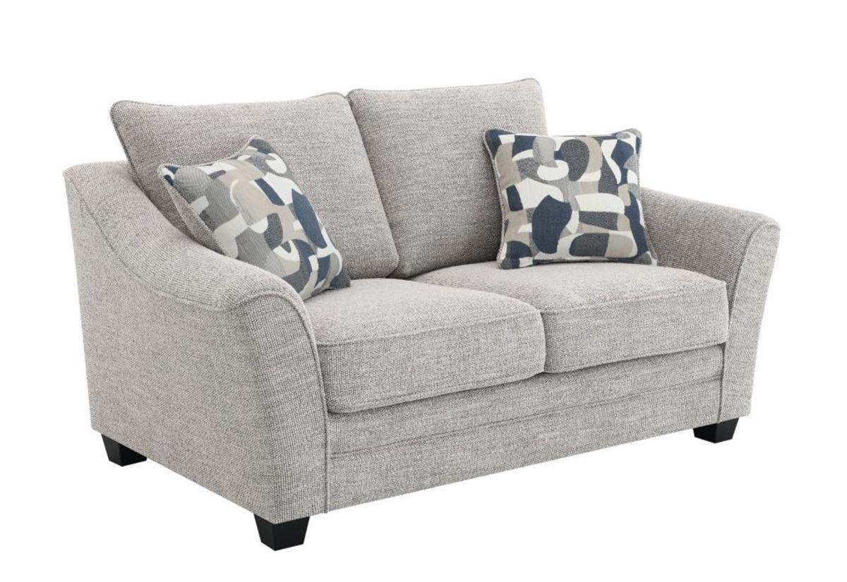 Cameley Light Grey Boucle Upholstered Loveseat