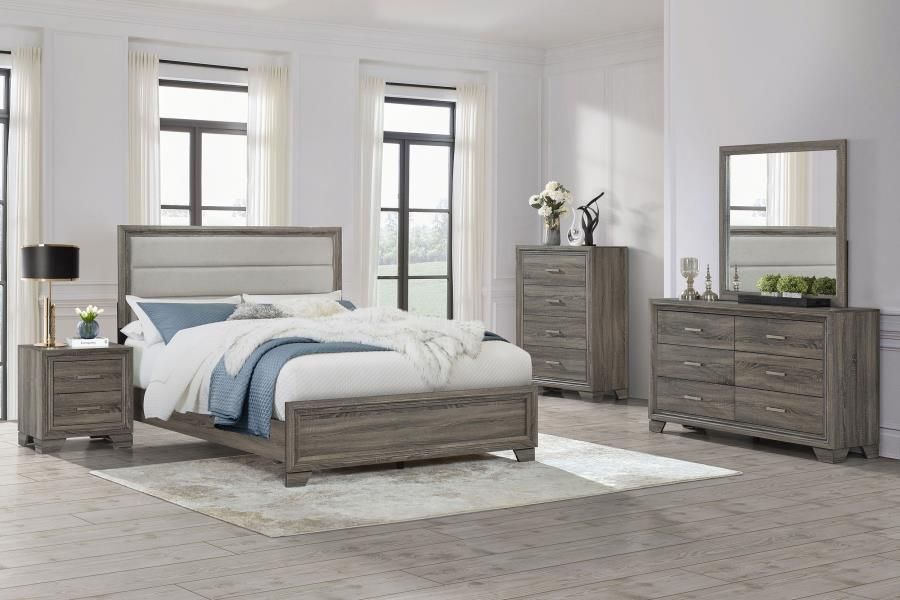 Camelia Bedroom Brown Oak Finish