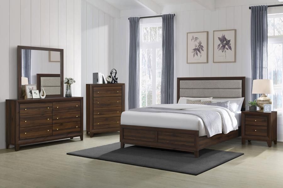 Camelia Walnut Finish Bedroom Set