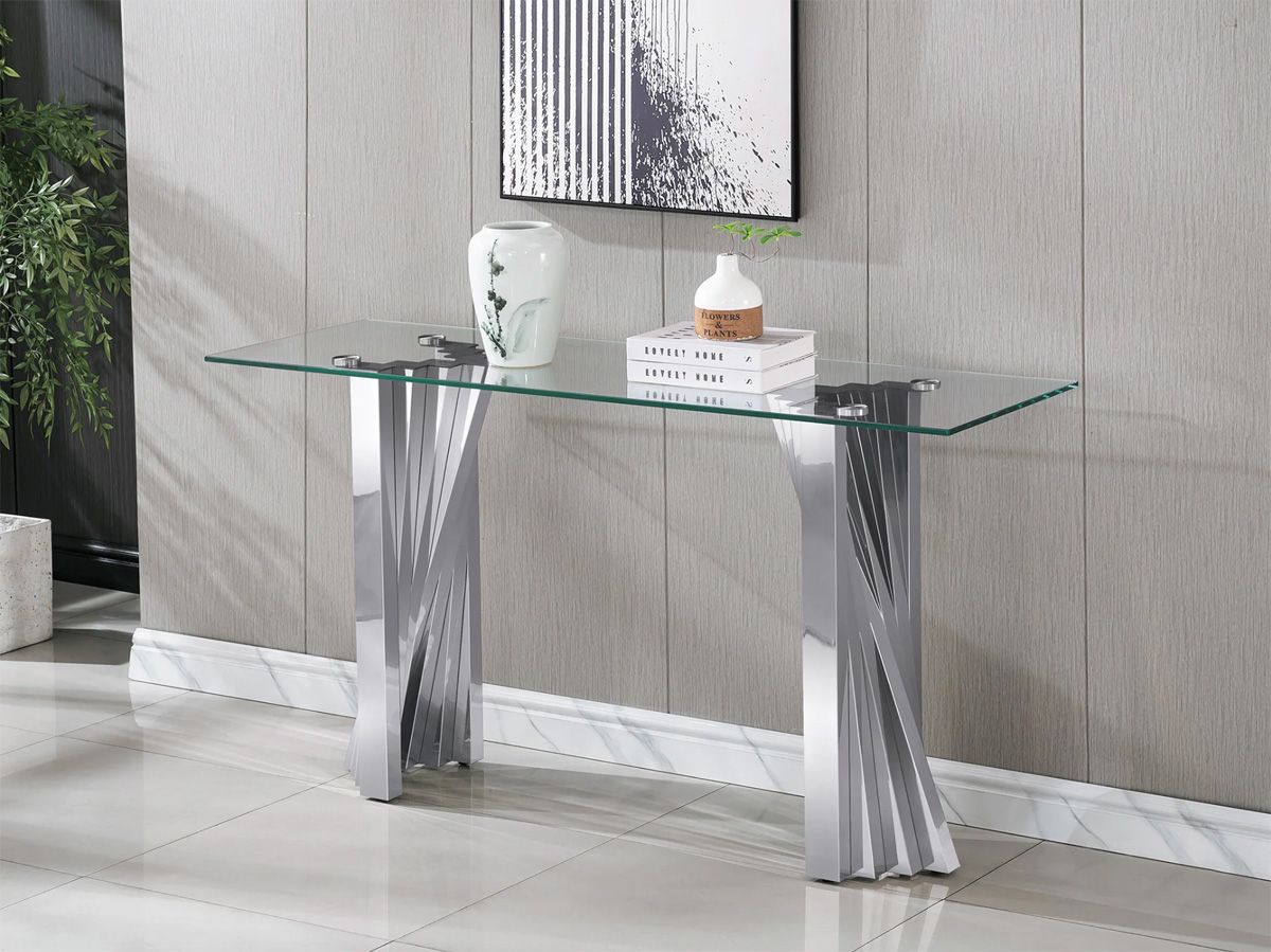 Camron Sofa Table Chrome Base