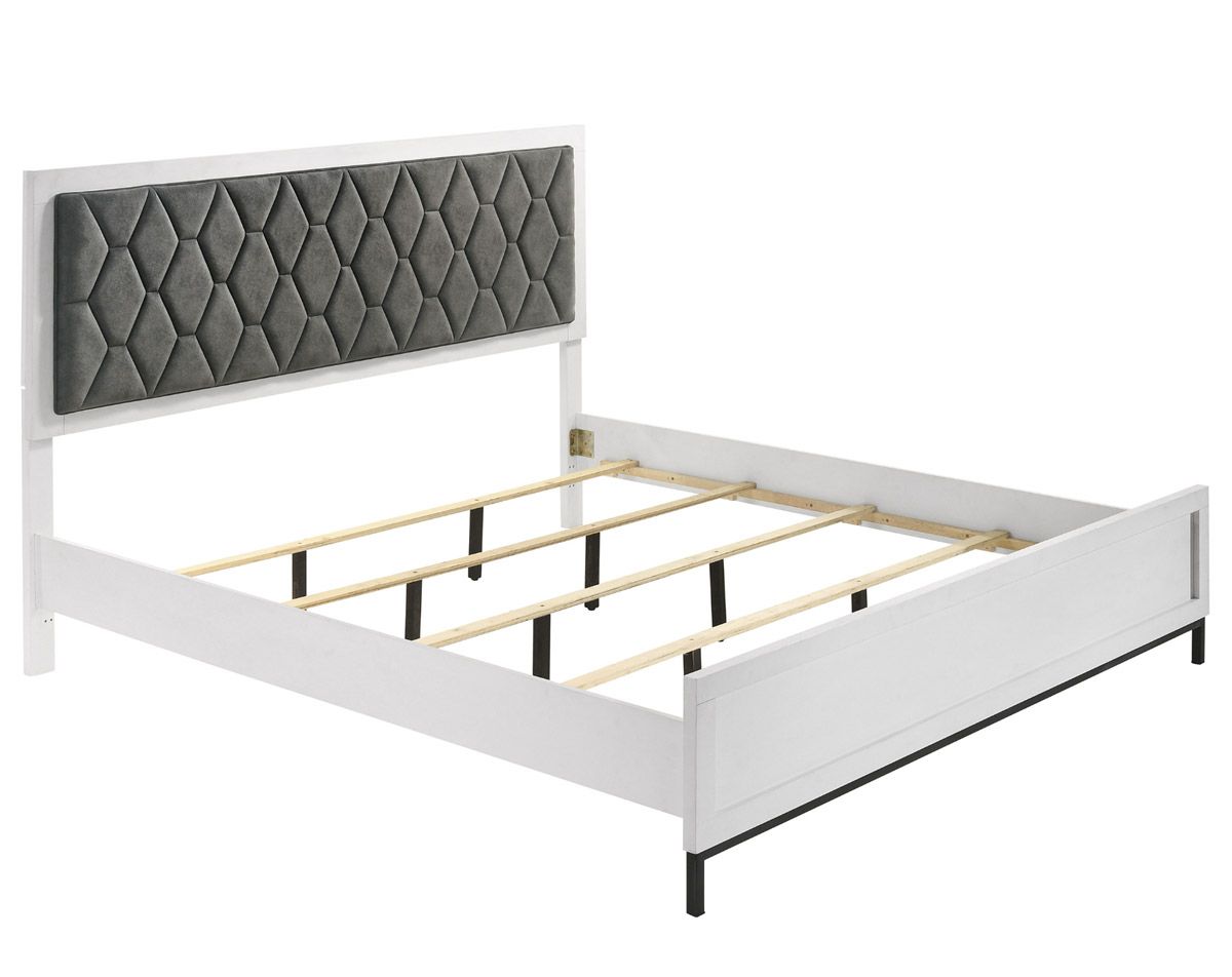 Candra White Finish Bed