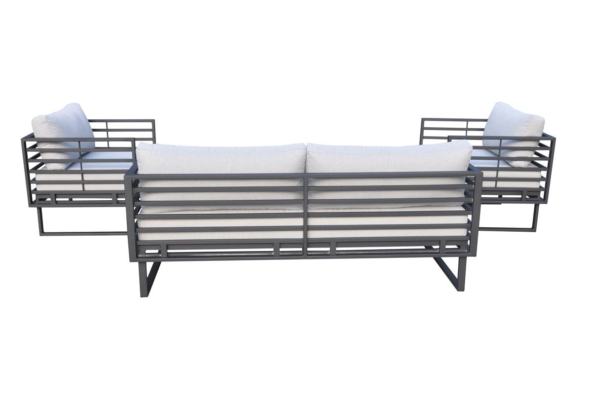 Cane 4-Piece Patio Sofa Back